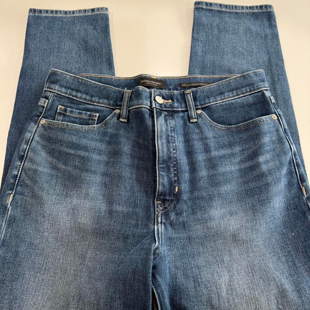 Banana-republic Women's Blue and Navy Jeans